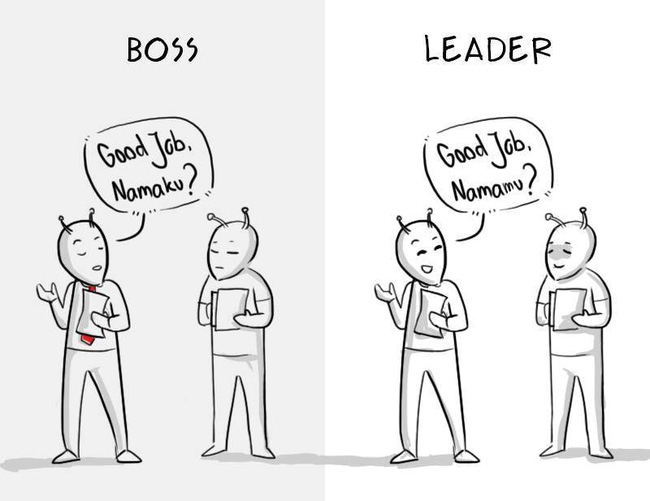 sự khác nhau giữa sếp và lãnh đạo